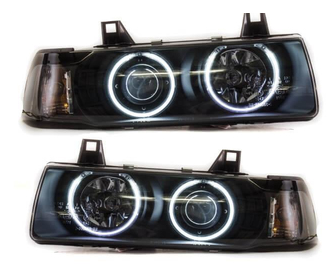 Paire de phares Angel Eyes look Pack M Performance pour BMW E36 1990 - 1999
