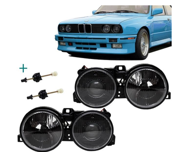 Paire de phares avant look Pack M Performance pour BMW E30 1982 - 1994