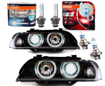 Paire de phares Angel Eyes look Pack M Performance pour BMW E39 1995 - 2000