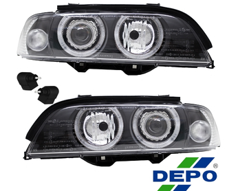Paire de phares Angel Eyes look Pack M Performance pour BMW E39 2000 - 2003