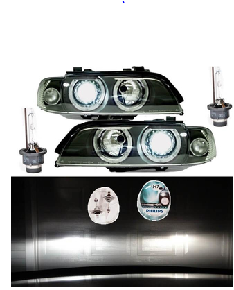 Paire de phares Angel Eyes look Pack M Performance pour BMW E39 1995 - 2000