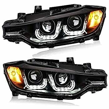 Paire de phares Angel Eyes look Pack M Performance pour BMW F30 F31 F35 2011 - 2015