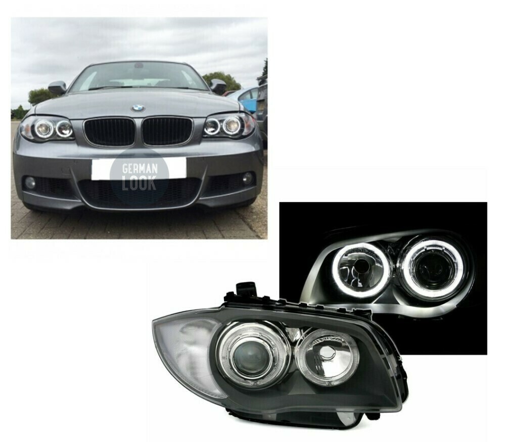 Phares angel eyes blanc - CCFL pour BMW Série 1 E81 E82 E87 E88