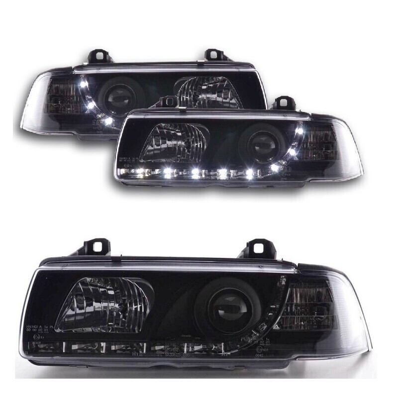 Paire de phares avant Devil Eyes pour BMW Série 3 E36 1990 - 1998