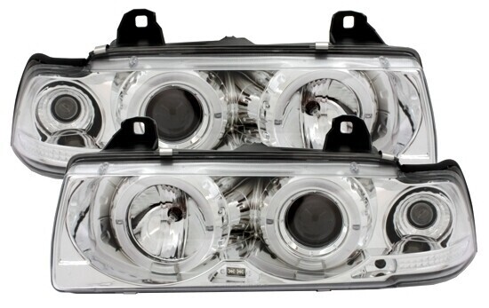 Paire de phares avant Angel Eyes pour BMW Série 3 E36 1990 - 1998