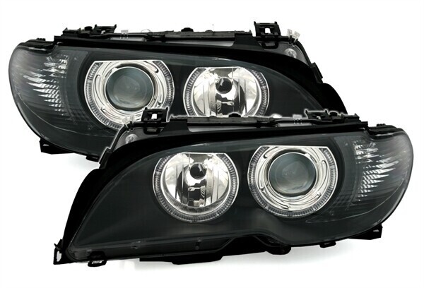 Paire de phares avant Angel Eyes pour BMW Série 3 E46 2003 - 2006