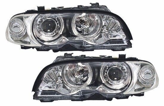 Paire de phares avant Angel Eyes pour BMW Série 3 E46 1999 - 2003