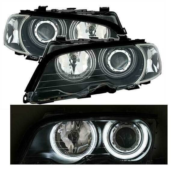 Paire de phares avant Angel Eyes pour BMW Série 3 E46 1999 - 2003