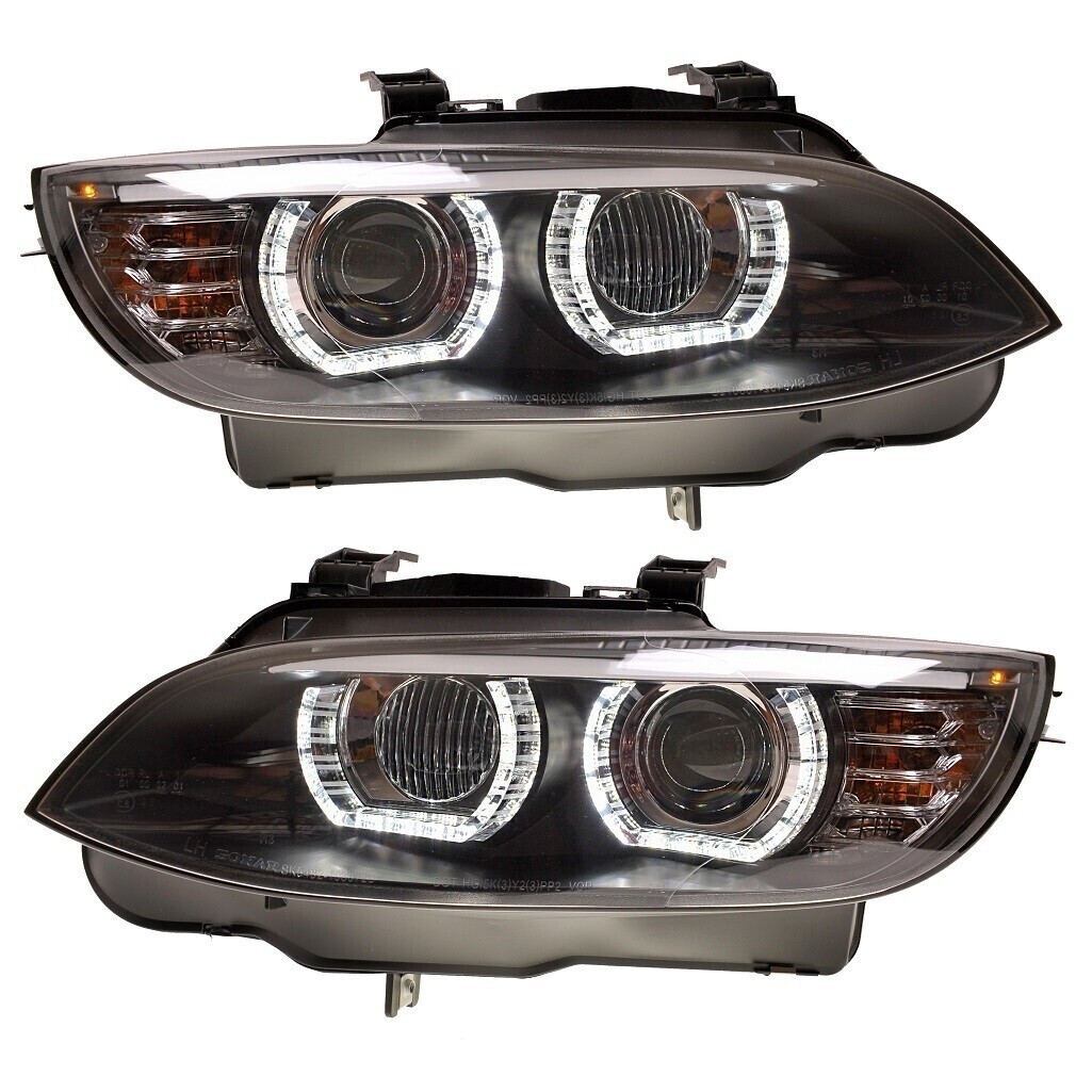 Paire de phares avant Angel Eyes au xenon pour BMW Série 3 E92 E93 2006 - 2010