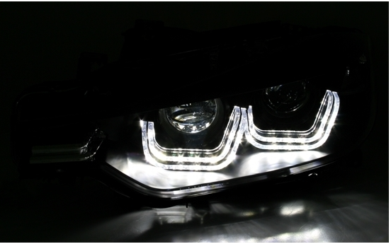 Paire de phares avant Angel Eyes pour BMW Série 3 F30 F31 2011 - 2015