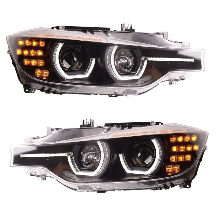 Paire de phares avant Angel Eyes pour BMW Série 3 F30 F31 2011 - 2015