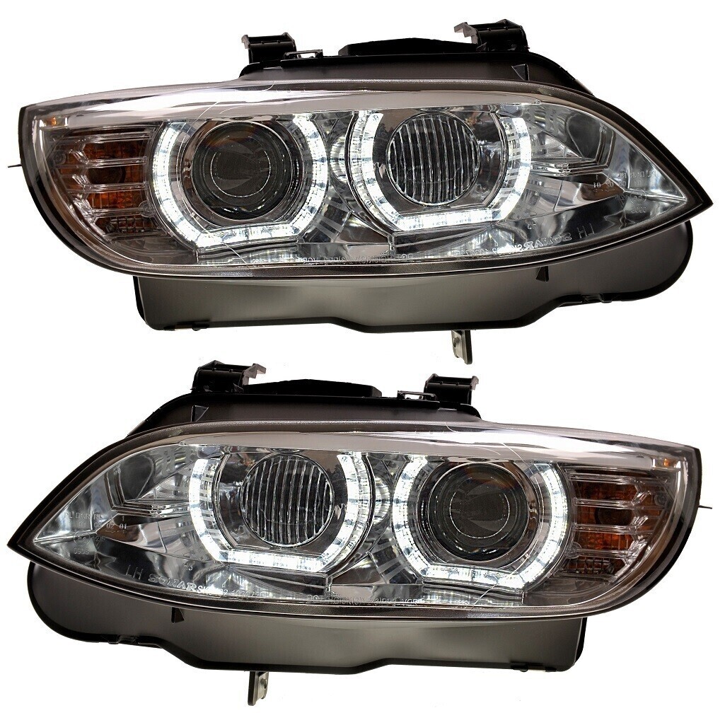 Paire de phares avant Angel Eyes au xenon pour BMW Série 3 E92 E93 2006 - 2010