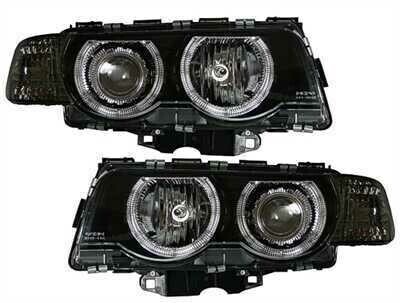 Paire de phares avant Angel Eyes pour BMW Série 7 E38 1998 - 2001