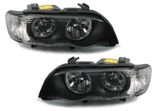 Paire de phares avant Angel Eyes pour BMW X5 E53 2000 - 2004