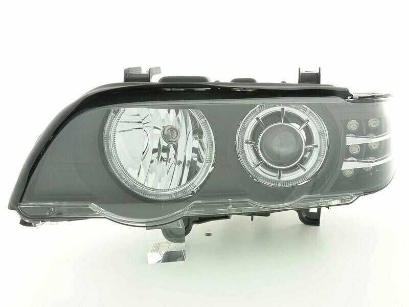 Paire de phares avant Angel Eyes pour BMW X5 E53 2000 - 2003