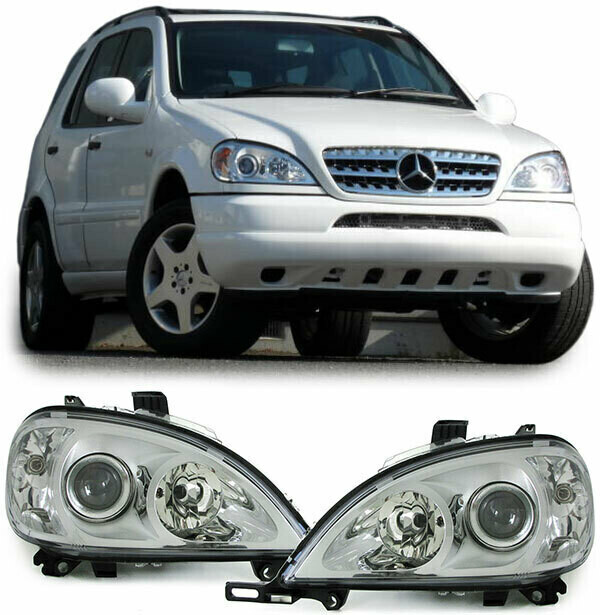 Paire de phares avant pour Mercedes ML W163 1998 - 2001