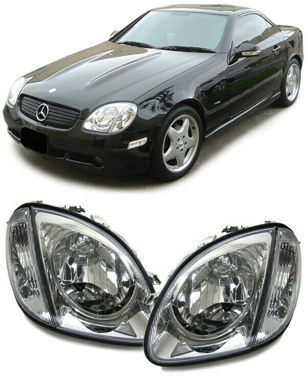 Paire de phares avant avec clignotants pour Mercedes SLK R170 1996 - 2004