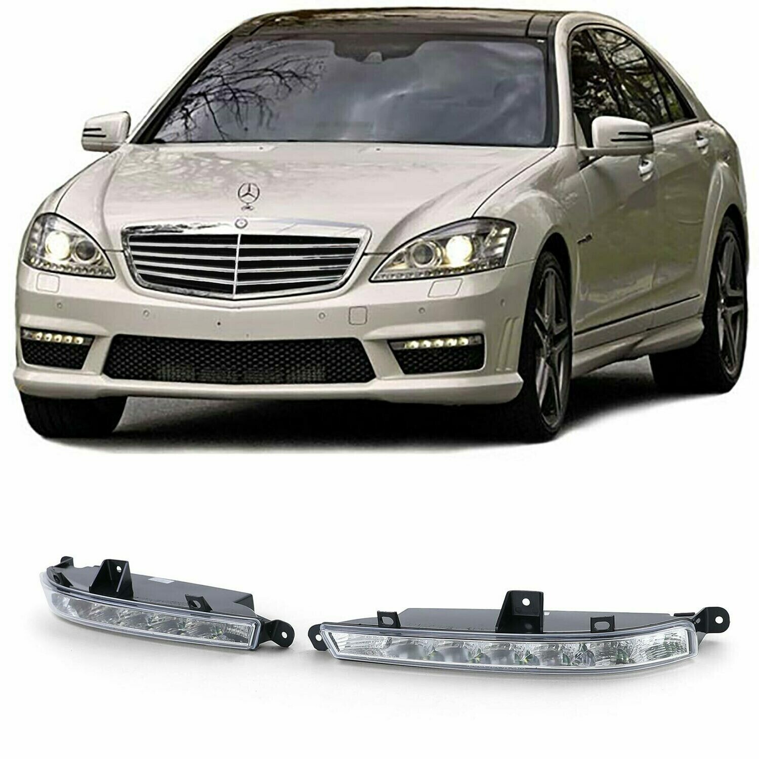 Paire de phares avant pour Mercedes Classe S W221 2005 - 2013