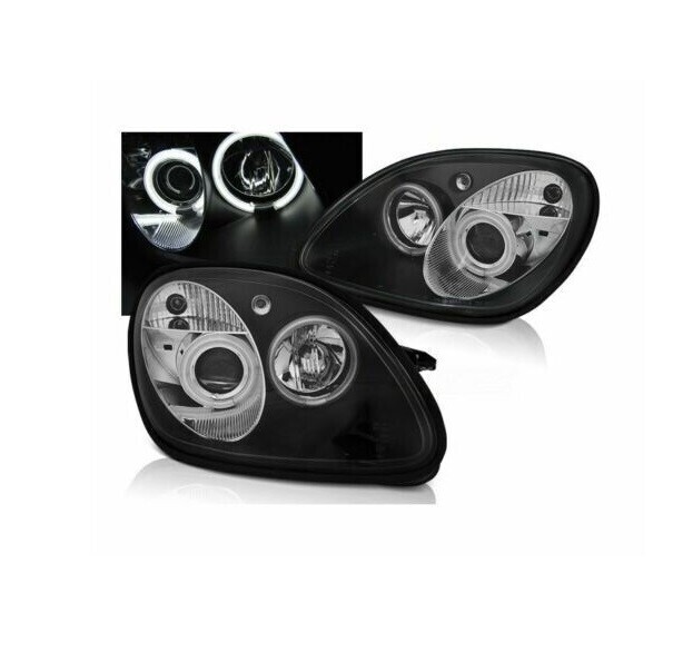 Paire de phares Angel Eyes avant pour Mercedes Classe SLK R170 1996 - 2004