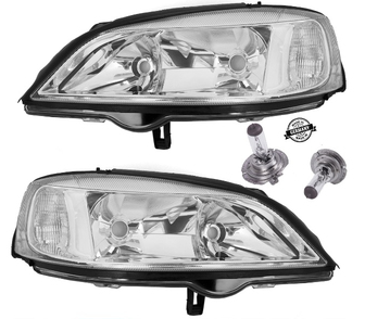Paire de phares avant pour Opel Astra G + ampoules Philips 1997 - 2004