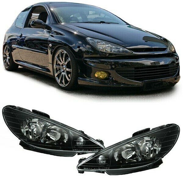 Paire de phares avant pour Peugeot 206 à partir de 1998
