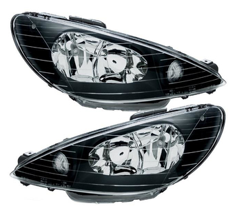 Paire de phares pour Peugeot 206 1998 - 2006