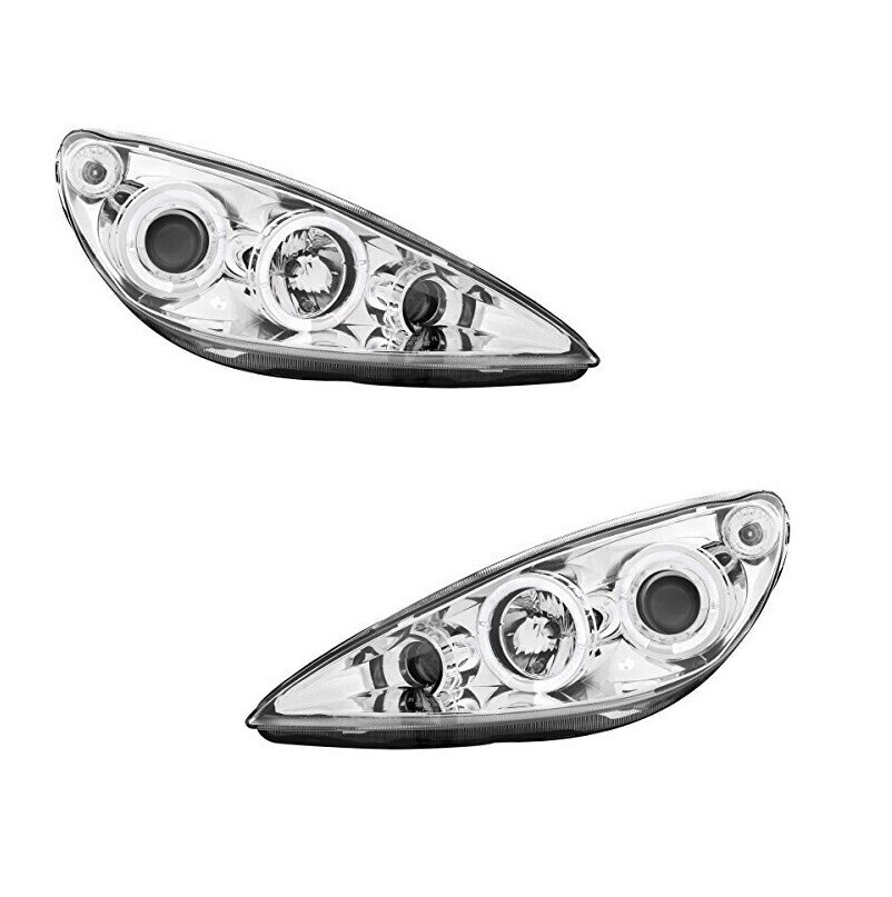 Paire de phares Angel Eyes avant pour Peugeot 307 2001 - 2005