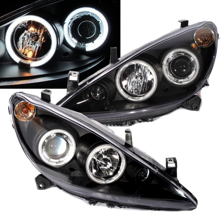 Paire de phares Angel Eyes avant pour Peugeot 307 2001 - 2005