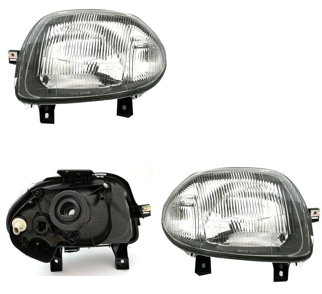 Paire de phares avant pour Renault Clio 2 1998 - 2001