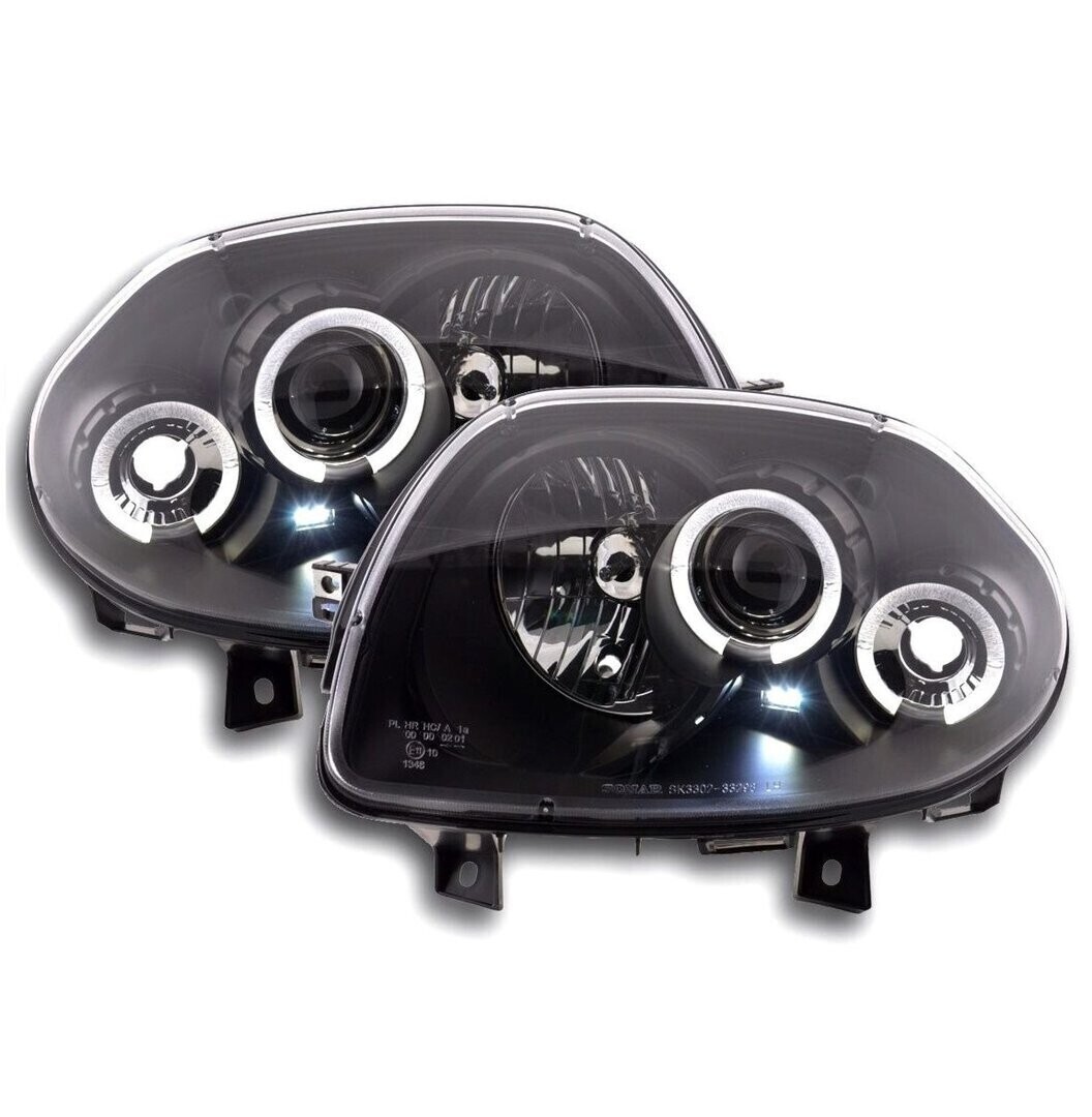 Paire de phares Angel Eyes avant pour Renault Clio 2 1998 - 2001