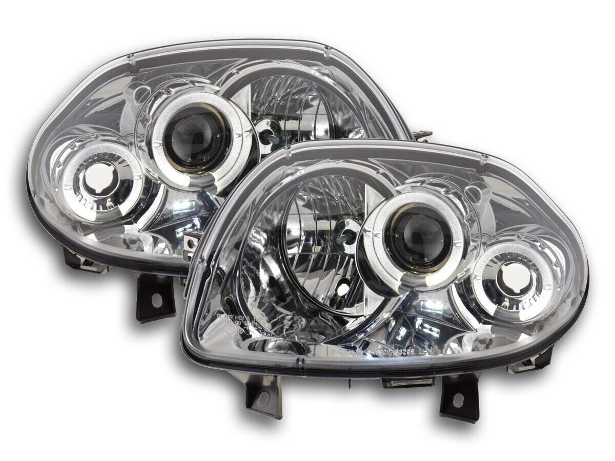 Paire de phares Angel Eyes avant pour Renault Clio 2 1998 - 2001