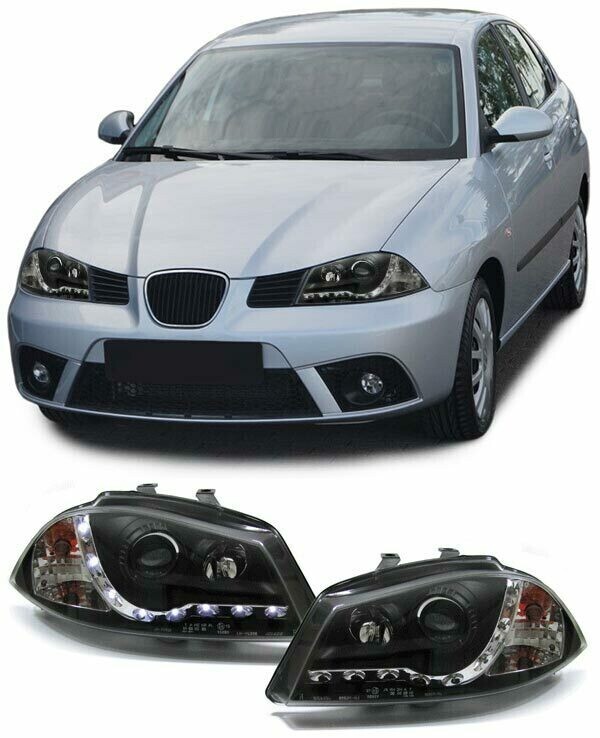 Paire de phares à LED avant pour Seat Ibiza 6L 2002 - 2008
