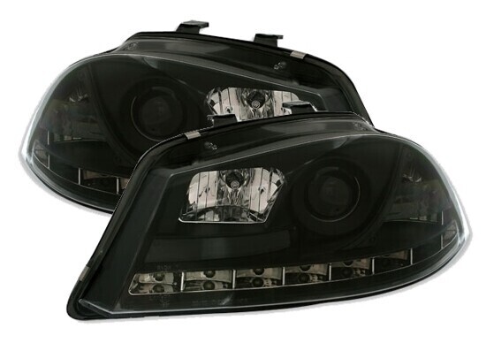Paire de phares avant à LED pour Seat Ibiza 6L 2002 - 2008