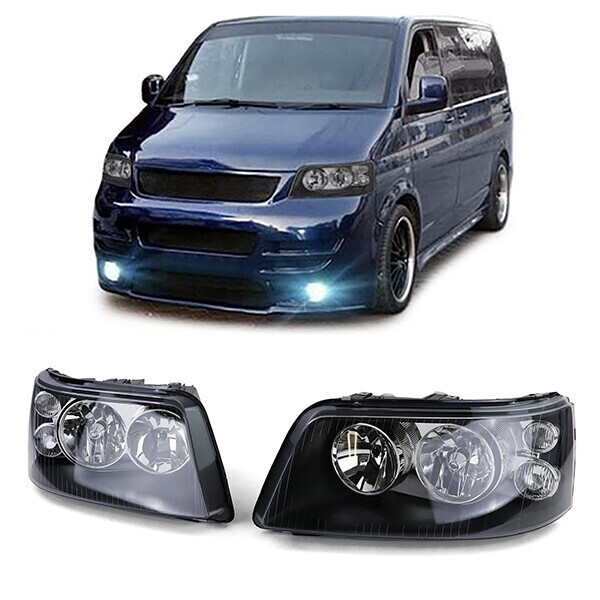 Paire de phares avant pour Volkswagen Bus Transporter T5 2003 - 2009