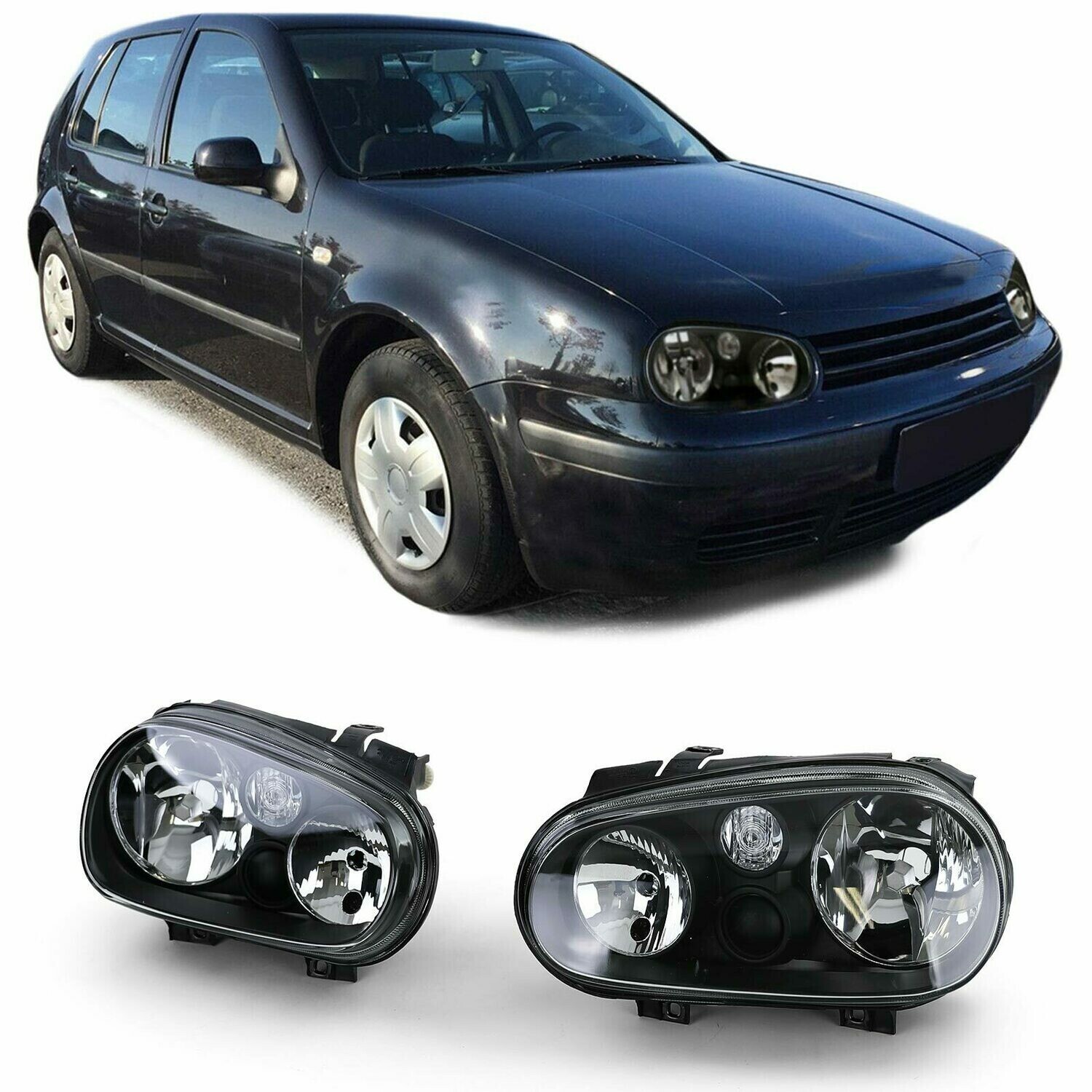 Paire de phares avant pour Volkswagen Golf 4 1997 - 2003