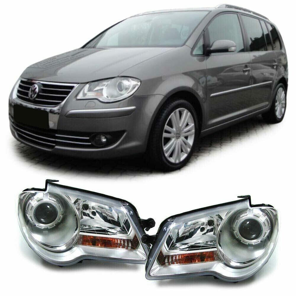 Paire de phares avant pour Volkswagen Touran 1T 2006 - 2010
