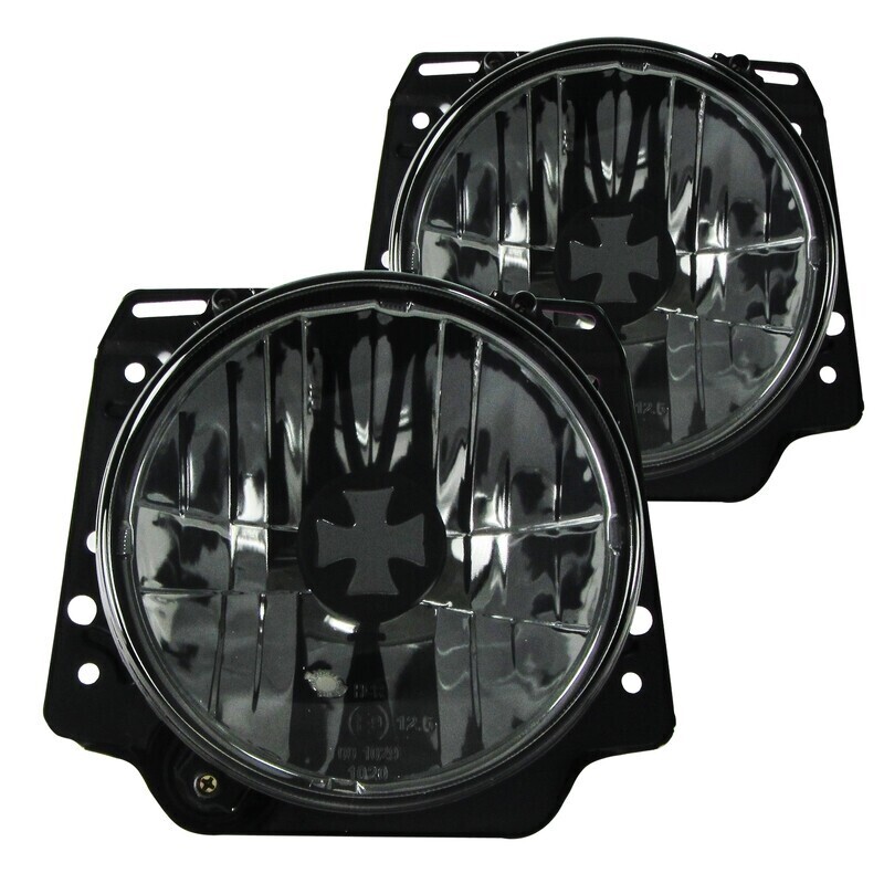 Paire de phares avant avec capuchon en croix pour Volkswagen Golf 2 1983 - 1991