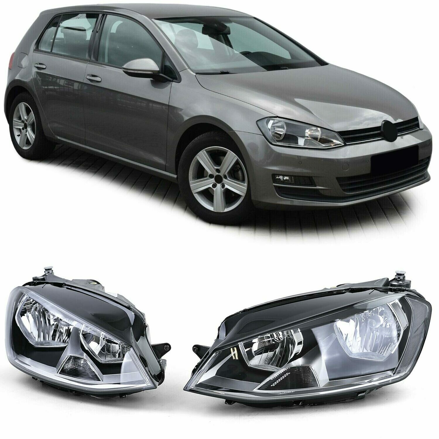 Paire de phares avant pour Volkswagen Golf 7 à partir de 2012