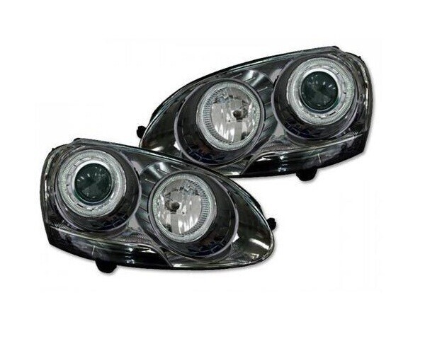 Paire de phares Angel Eyes avant pour Volkswagen Golf 5 2003 - 2008