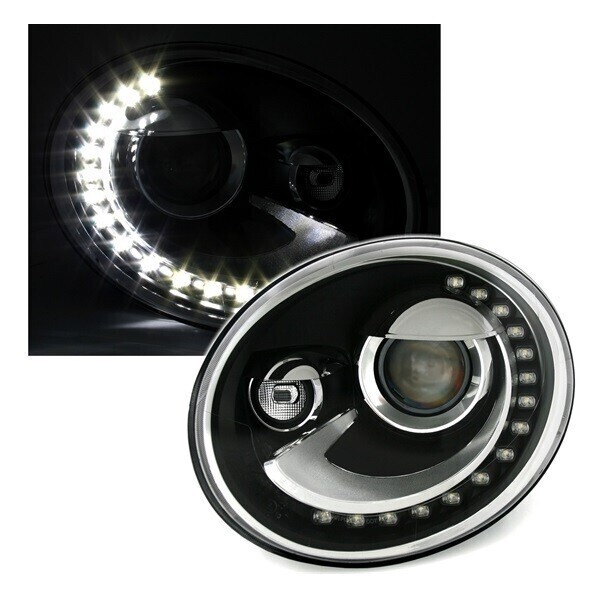 Paire de phares Devil Eyes avant à LED pour Volkswagen New Beetle 2011 - 2015
