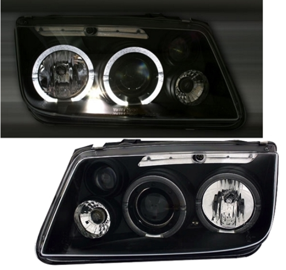 Phares Angel Eyes pour Volkswagen Bora 1998 - 2005