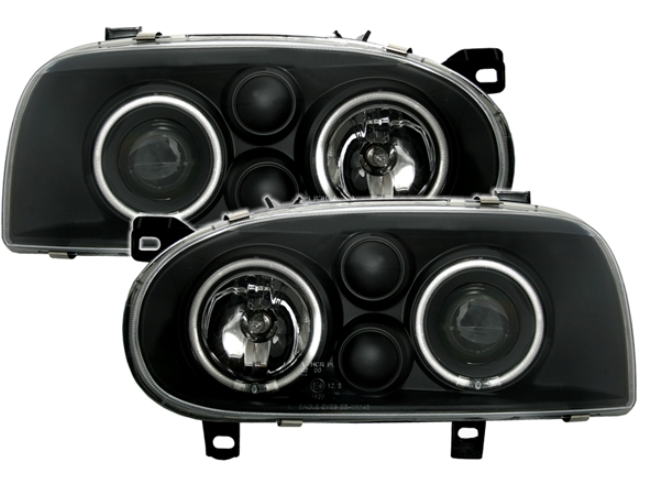 Phares Angel Eyes pour Volkswagen Golf 3 1991 - 1997