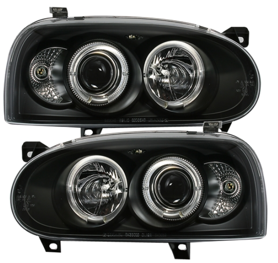 Phares Angel Eyes pour Volkswagen Golf 3 1991 - 1997
