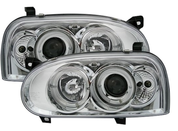 Phares Angel Eyes pour Volkswagen Golf 3 1991 - 1997