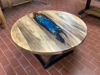 Hackberry Epoxy Pond Coffee Table