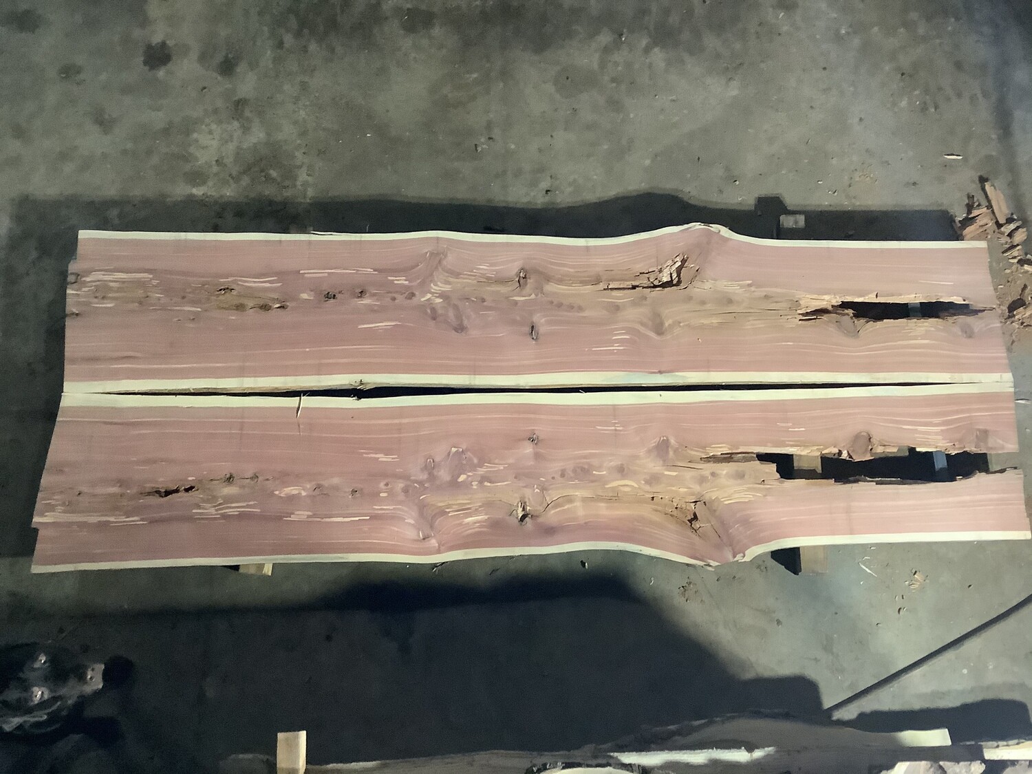 Bookmatched Cedar Slabs