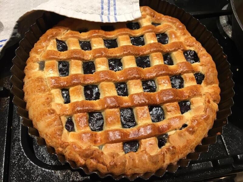 Blueberry or Apple Lattice Cake