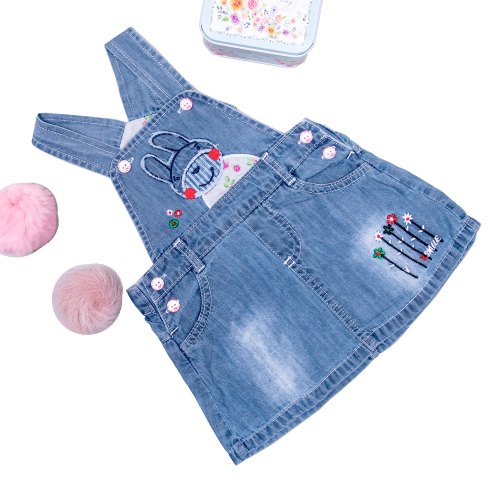 denim dungaree frock