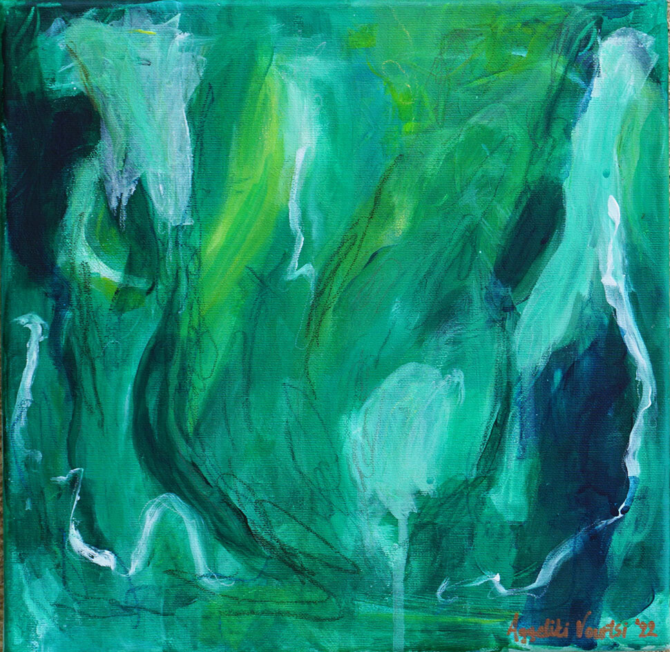 GREEN ABSTRACT RIVER  #1