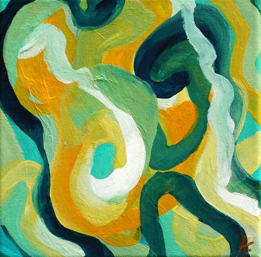 SMALL ABSTRACT - MINT #2
